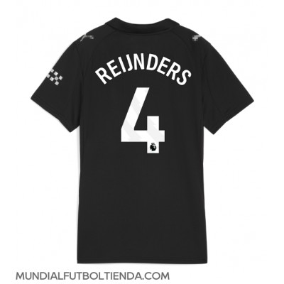 Camiseta Manchester City Tijjani Reijnders #4 Segunda Equipación Replica 2025-26 para mujer mangas cortas Camiseta Manchester City Tijjani Reijnders #4 Segunda Equipación Replica 2025-26 para mujer mangas cortas